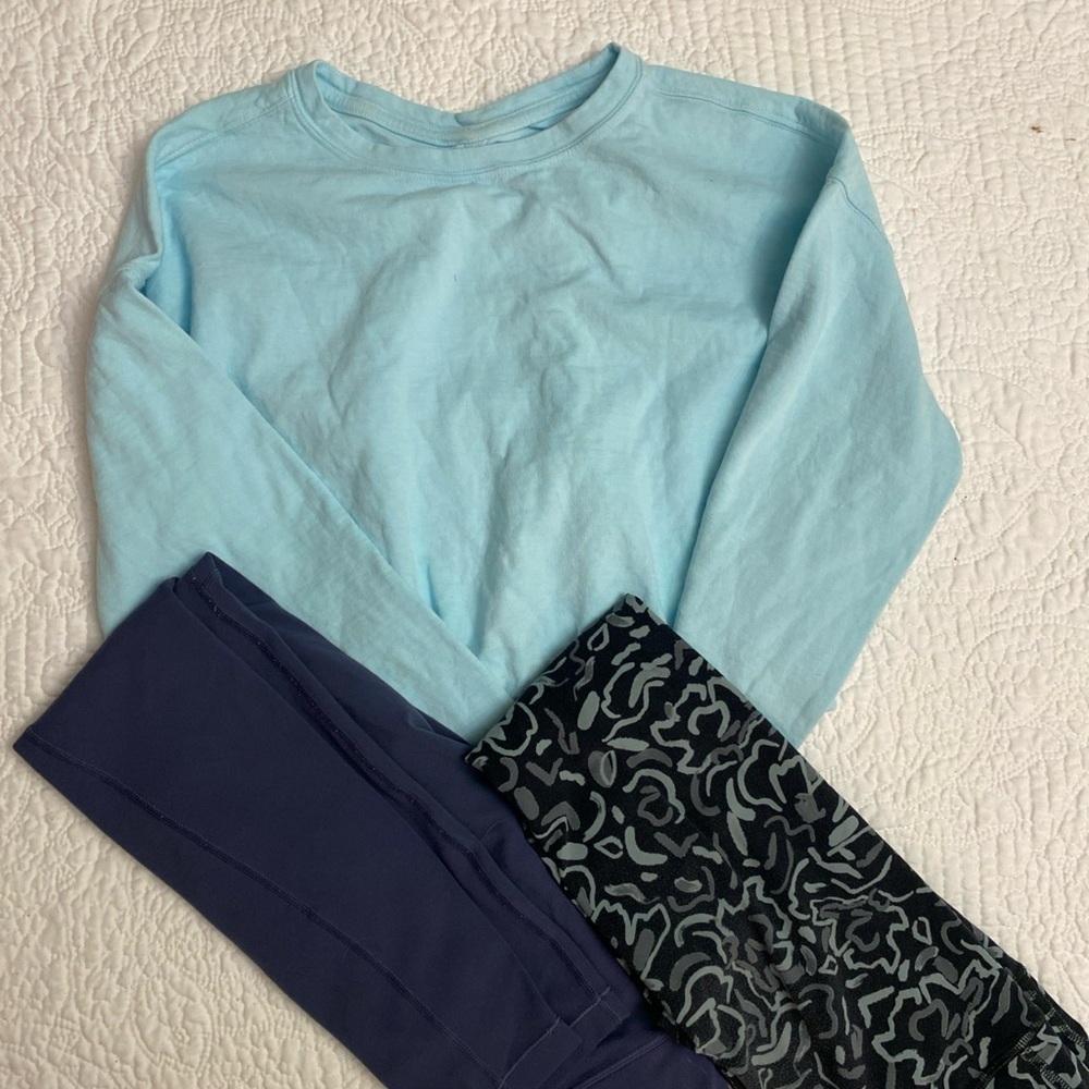 Athlete Girls Leggings And Sweatshirt Bundle Size 8-10